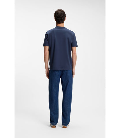 Boss Regular Fit T Shirt In Cotton Jersey Light Blue