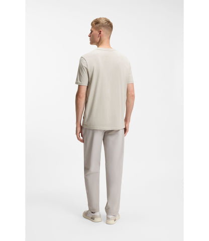 Boss Printed Artwork T Shirt In Cotton Jersey Light Grey