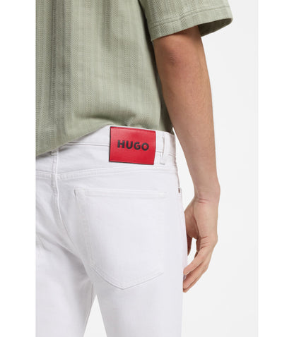Hugo Extra Slim Fit Jeans In White Comfort Stretch Denim White