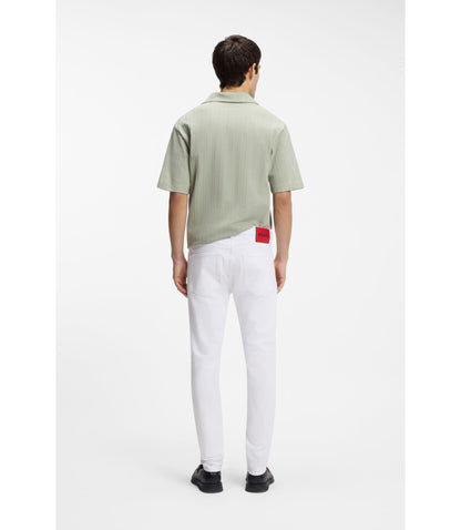 Hugo Extra Slim Fit Jeans In White Comfort Stretch Denim White