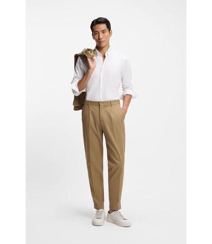 Boss Slim Fit Shirt In Cotton Blend Poplin White