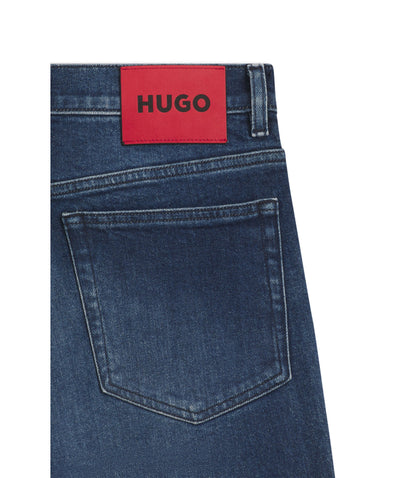 Hugo Blue Slim Fit Jeans In Comfort Stretch Denim Blue