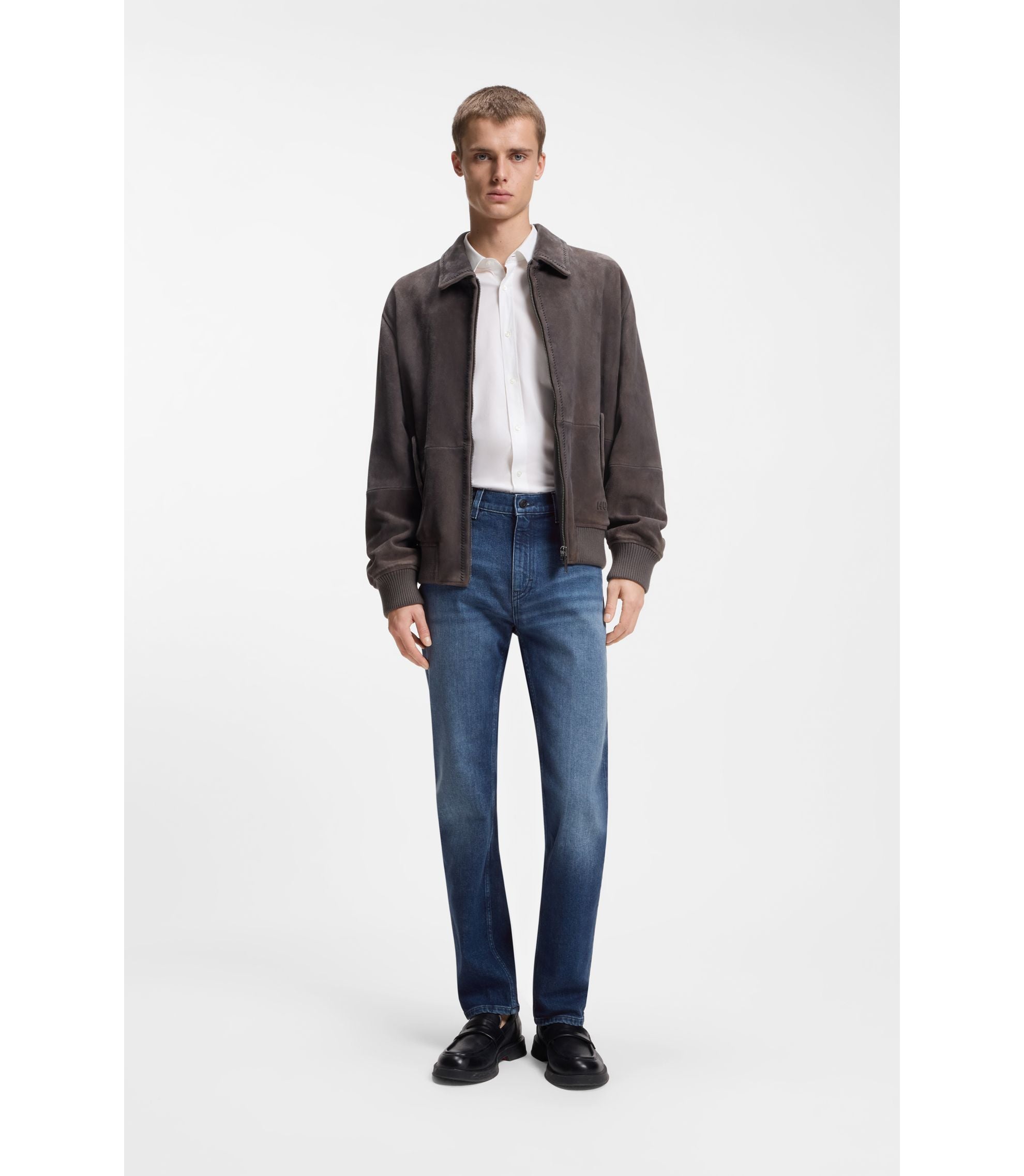 Hugo Blue Slim Fit Jeans In Comfort Stretch Denim Blue