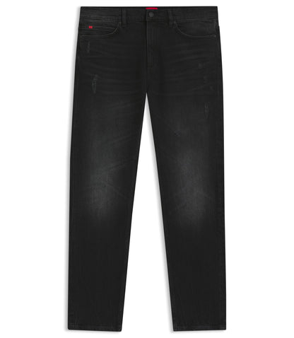 Hugo Slim Fit Jeans In Dark Gray Comfort Stretch Denim Dark Grey