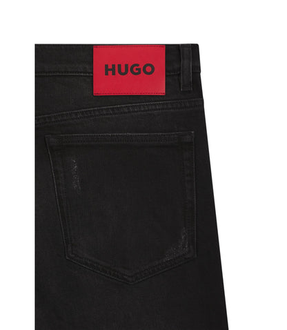 Hugo Slim Fit Jeans In Dark Gray Comfort Stretch Denim Dark Grey