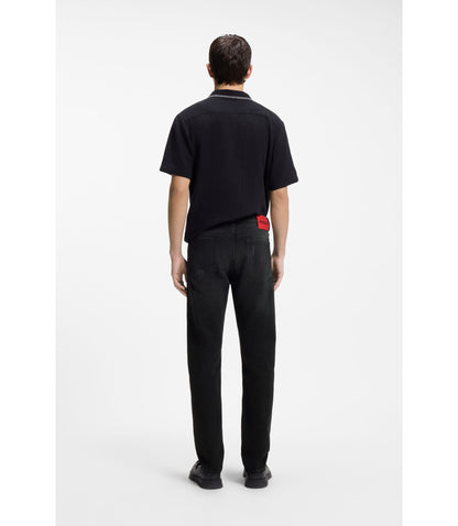 Hugo Slim Fit Jeans In Dark Gray Comfort Stretch Denim Dark Grey
