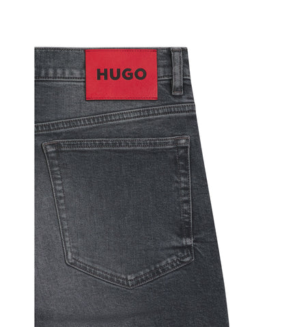 Hugo Slim Fit Jeans In Gray Comfort Stretch Denim Grey