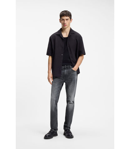 Hugo Slim Fit Jeans In Gray Comfort Stretch Denim Grey