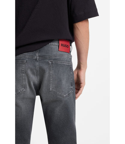 Hugo Slim Fit Jeans In Gray Comfort Stretch Denim Grey