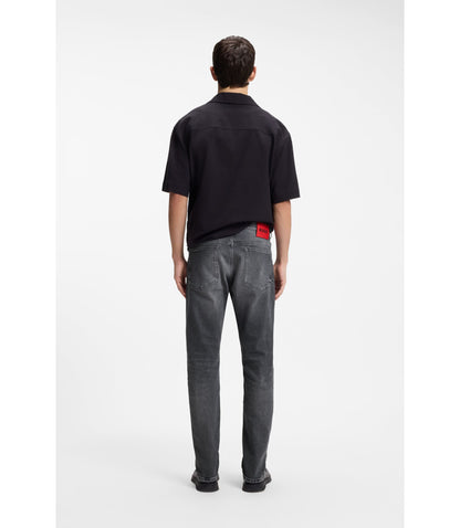 Hugo Slim Fit Jeans In Gray Comfort Stretch Denim Grey