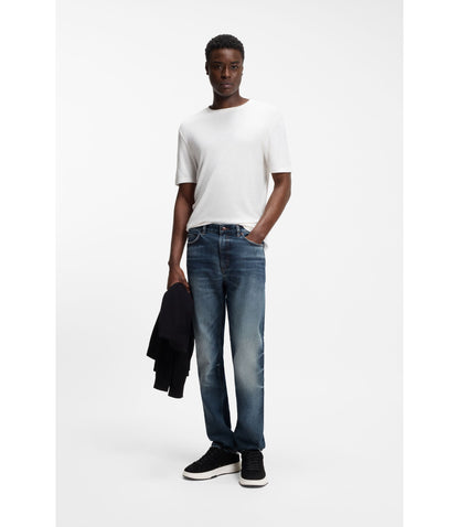 Hugo Blue Slim Fit Jeans In Comfort Stretch Denim Blue