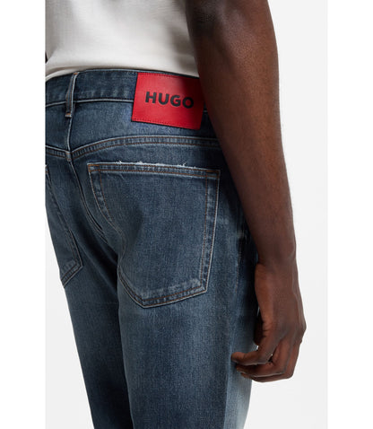 Hugo Blue Slim Fit Jeans In Comfort Stretch Denim Blue