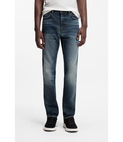 Hugo Blue Slim Fit Jeans In Comfort Stretch Denim Blue