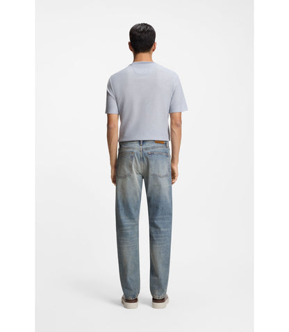 Boss Blue Jeans In Japanese Denim Turquoise