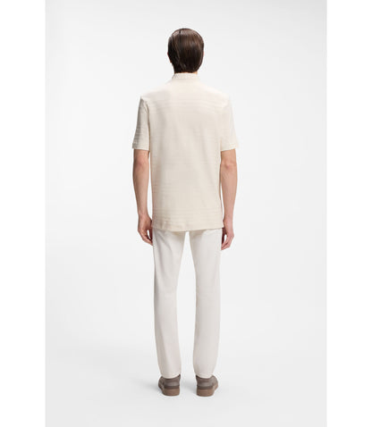 Boss X Aston Martin Polo Shirt In Cotton Jacquard White