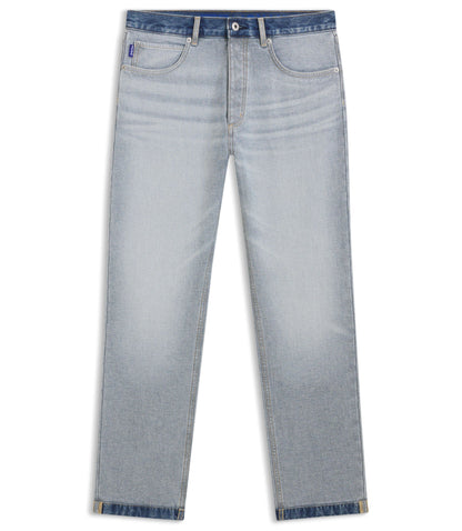 Hugo Regular Fit Jeans In Inside Out Denim Light Blue