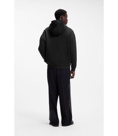 Hugo Rose Artwork Hoodie In Cotton Terry Black