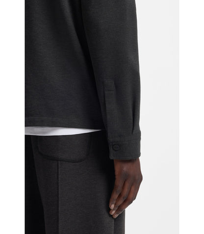 Hugo Oversized Fit Shirt In A Cotton Blend Grey