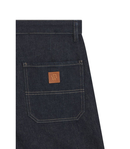 Boss Indigo Regular Fit Jeans In Stretch Denim Dark Blue