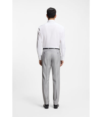 Boss Regular Fit Shirt In Italian Monogrammed Cotton White
