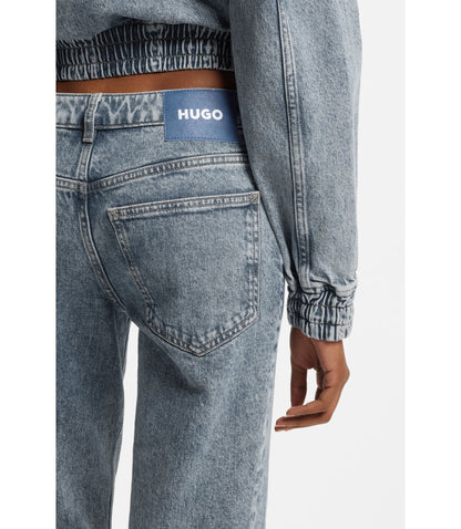 Hugo Blue Boot Cut Jeans In Stretch Denim Blue Women's
