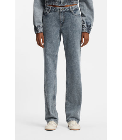 Hugo Blue Boot Cut Jeans In Stretch Denim Blue Women's