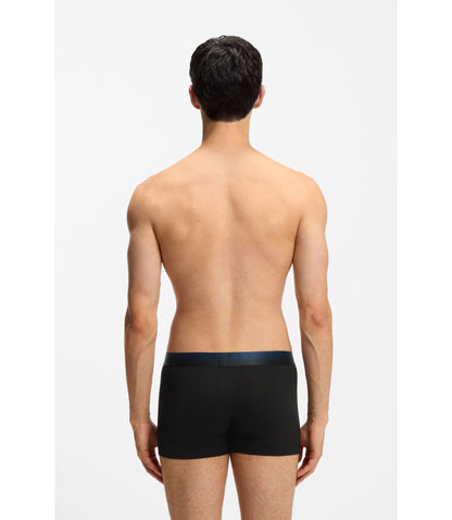 Hugo Three Pack Of Degrad Waistband Trunks Patterned