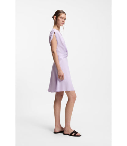 Boss Keyhole Neckline Dress With Wrap Detail Light Purple Women's