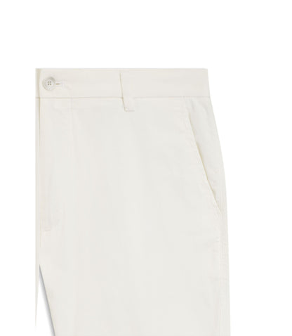 Boss Modern Fit Shorts In Stretch Cotton Twill White