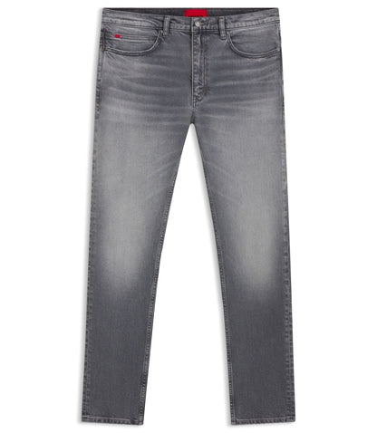 Hugo Grey Extra Slim Fit Jeans In Stretch Denim Silver