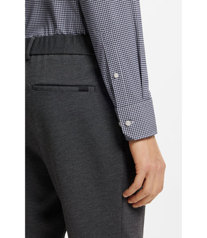 Boss Checked Regular Fit Shirt In Performance Stretch Fabric Black