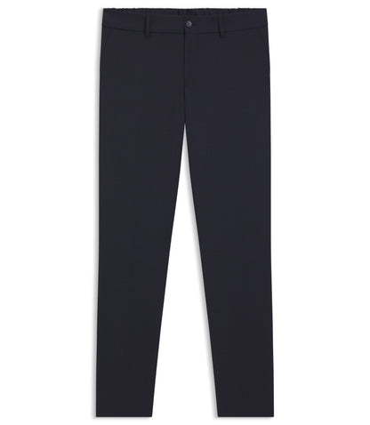 Boss Washable Slim Fit Trousers In A Wool Blend Dark Blue