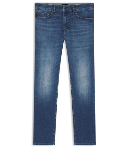 Boss Delaware Slim Fit Jeans In Blue Soft Motion Denim Blue