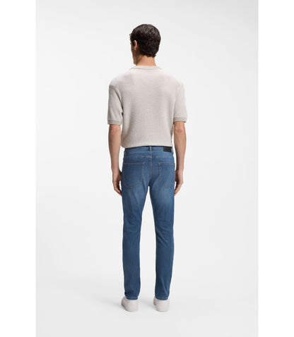 Boss Delaware Slim Fit Jeans In Blue Soft Motion Denim Blue