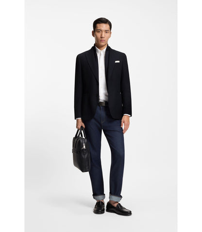 Boss Slim Fit Jacket With Integrated Vest Dark Blue