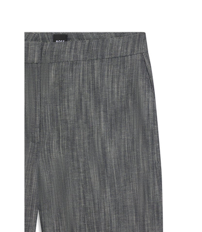 Boss Regular Fit Trousers In Melange Denim Patterned Women's