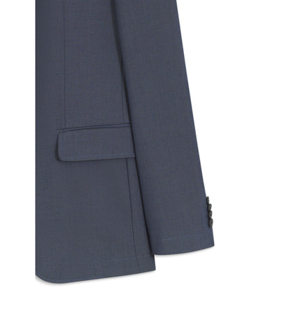 Boss Three Piece Slim Fit Suit With Zip Waistcoat Light Blue