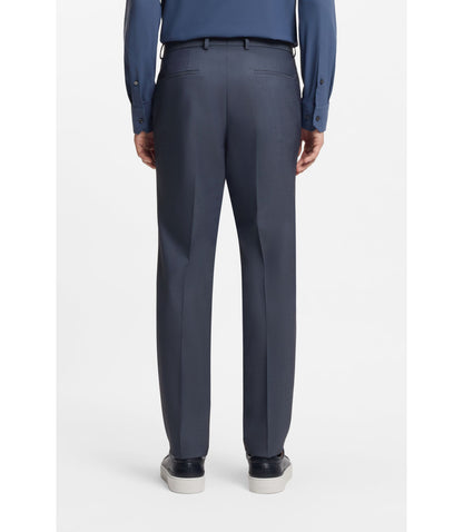 Boss Three Piece Slim Fit Suit With Zip Waistcoat Light Blue