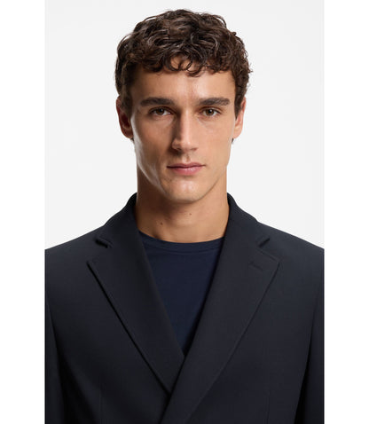 Boss Two Piece Slim Fit Suit In Performance Stretch Fabric Dark Blue