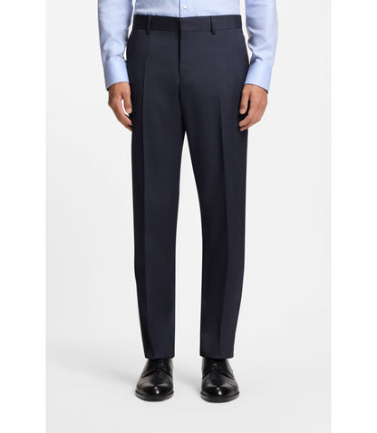 Boss Two Piece Regular Fit Suit In Virgin Wool And Silk Light Blue