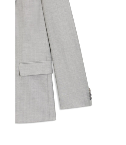 Boss Two Piece Slim Fit Suit In A Wool Blend Silver