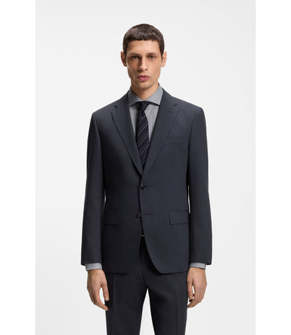 Boss Washable Slim Fit Jacket In Stretch Cloth Light Blue