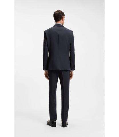 Boss Washable Slim Fit Jacket In Stretch Cloth Light Blue
