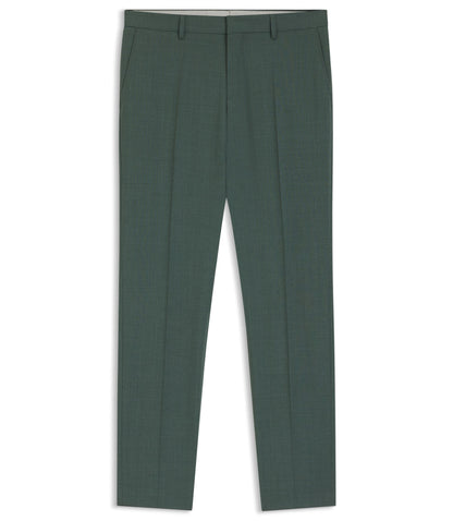 Boss Washable Slim Fit Trousers In Stretch Cloth Light Green