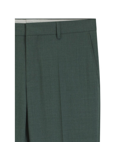 Boss Washable Slim Fit Trousers In Stretch Cloth Light Green