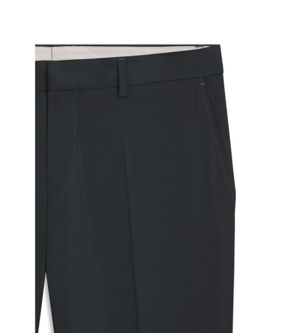 Boss Melange Slim Fit Trousers In A Wool Blend Light Green