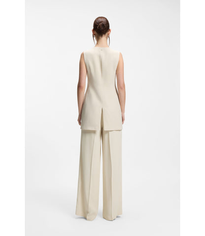 Boss Slim Fit Blazer With Sleeveless Styling White Women's