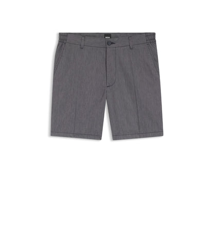 Boss Stretch Cotton Shorts In A Modern Fit Dark Blue