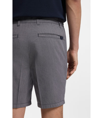 Boss Stretch Cotton Shorts In A Modern Fit Dark Blue