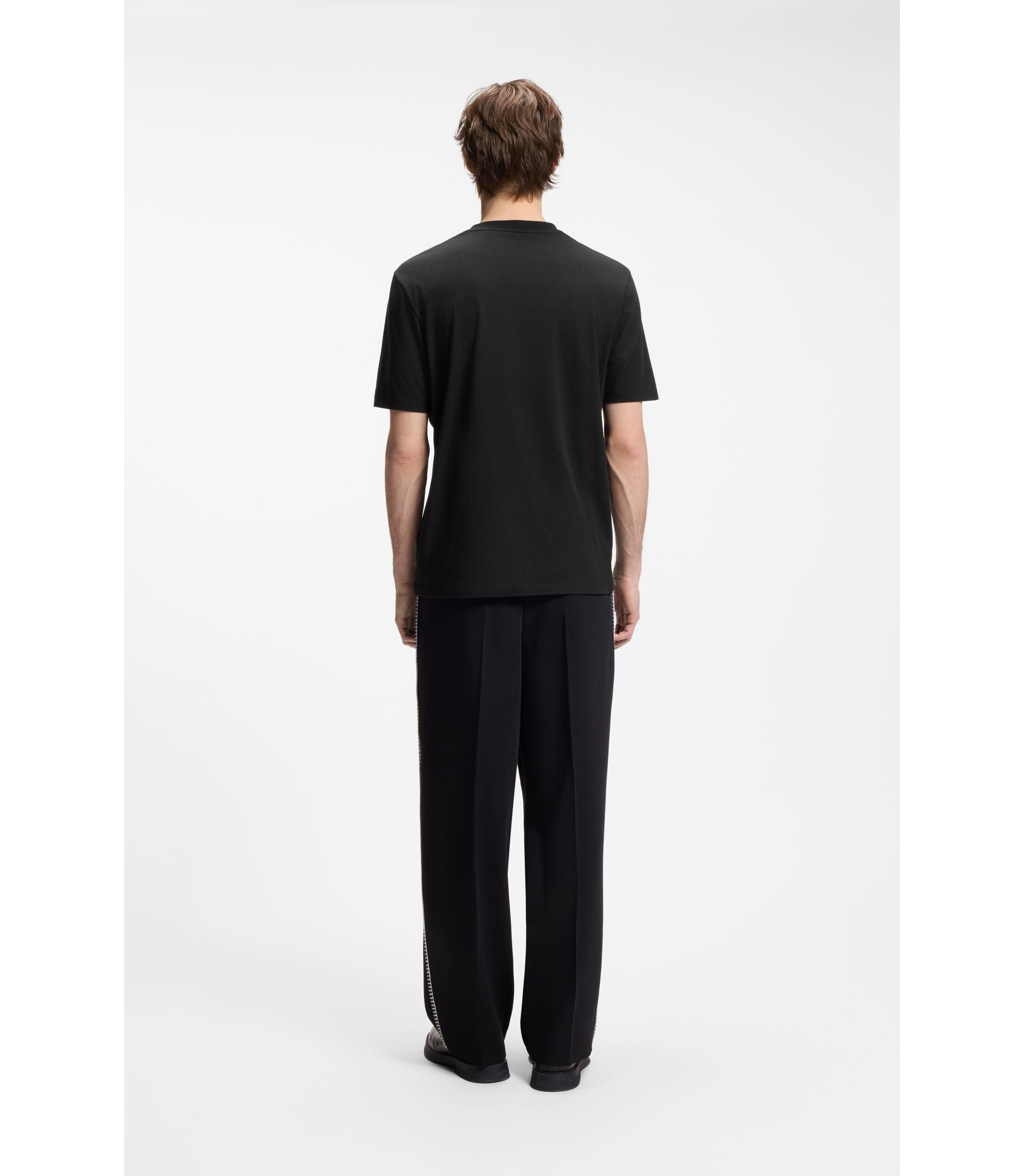 Hugo Tortoise Logo T Shirt In Cotton Jersey Black